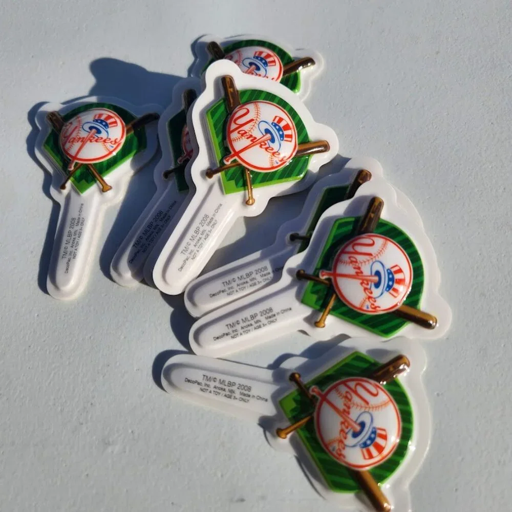 30 Yankees Cupcake Cake Toppers Picks New Party Supplies DIY Baking Decor White